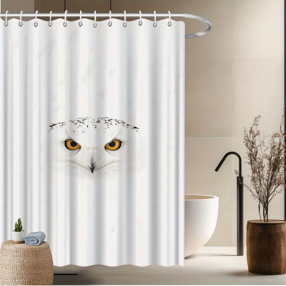 Snowy Owl Shower Curtain, White Owl With Yellow Eyes, Fade-Resistant Polyester,Machine Washable, Modern Bath Decor W60H190(CM)-1 Pcs
Snowy Owl Shower Curtain, White Owl With Yellow Eyes, Fade-Resistant Polyester,Machine Washable, Modern Bath Decor W60H190(CM)-1 Pcs