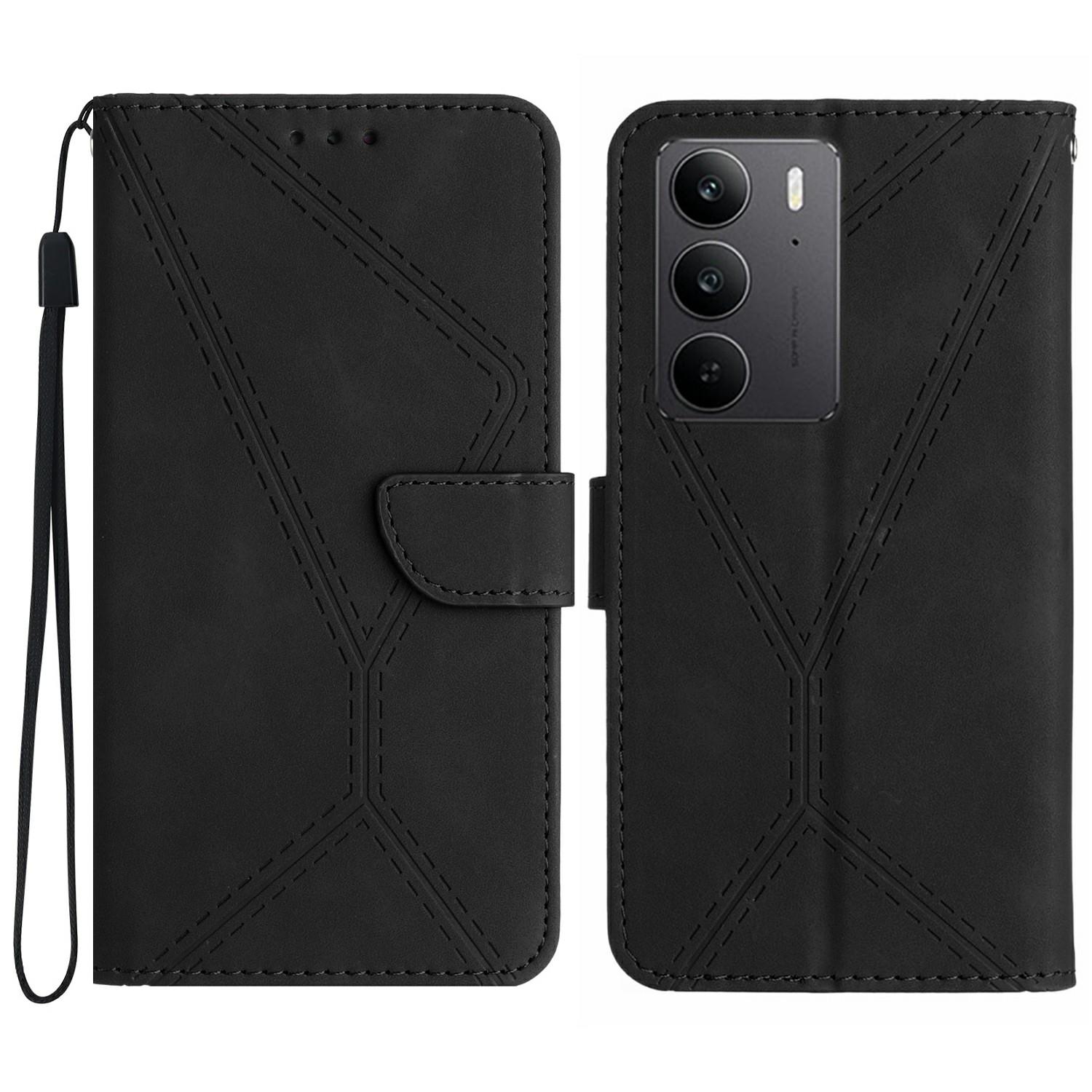 For Realme C75 Case Skin Touch Lines PU Leather Flip Phone Cover Black
For Realme C75 Case Skin Touch Lines PU Leather Flip Phone Cover Black