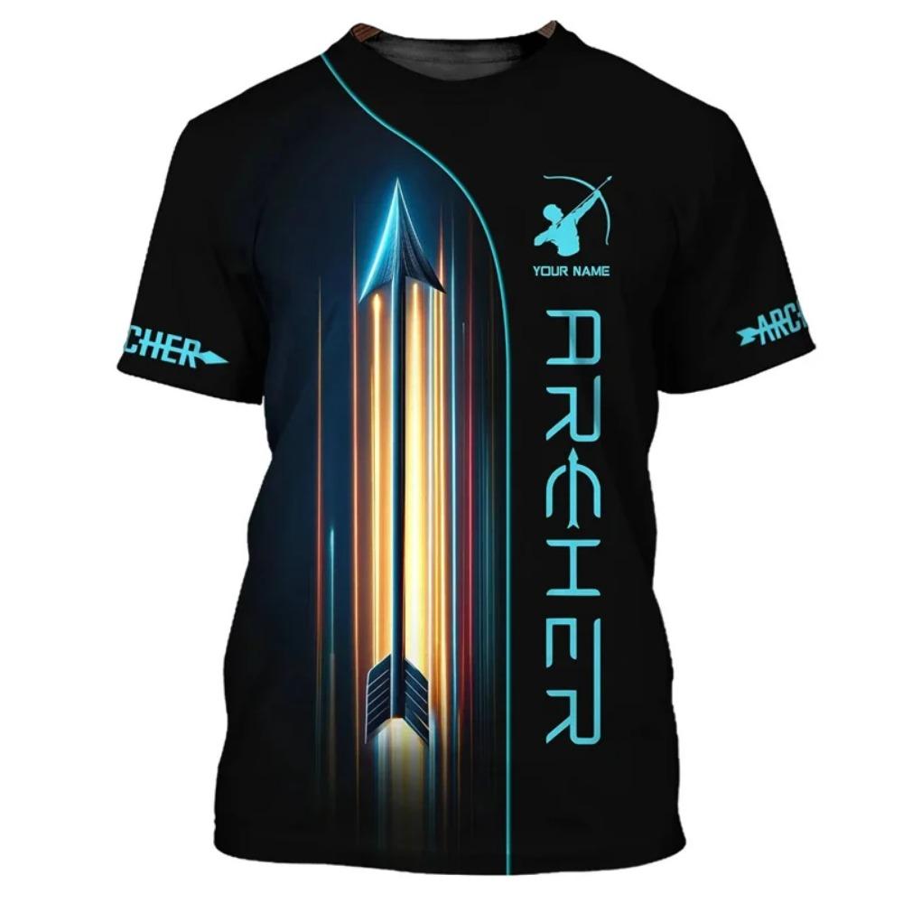 Мужская футболка с рисунком «Стрельба из лука», футболки с индивидуальным принтом имени, повседневные свободные топы с коротким рукавом и круглым вырезом, спортивные футболки для активного отдыха 3XL
Мужская футболка с рисунком «Стрельба из лука», футболки с индивидуальным принтом имени, повседневные свободные топы с коротким рукавом и круглым вырезом, спортивные футболки для активного отдыха 3XL