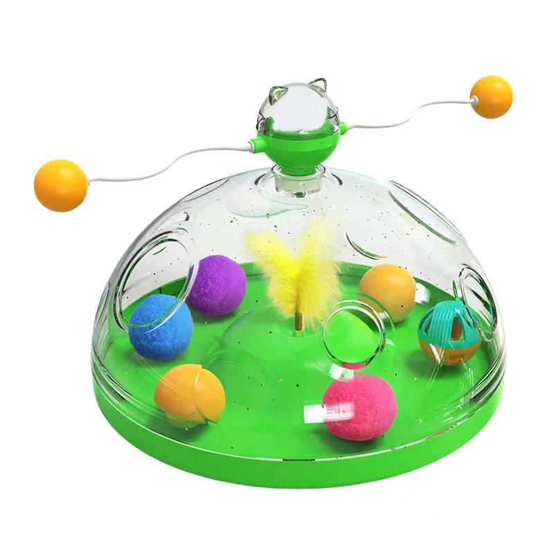 Interactive cat educational toy for indoor kittens with spinning orbital ball feather trailer brain stimulation treasure chest зелёный
Interactive cat educational toy for indoor kittens with spinning orbital ball feather trailer brain stimulation treasure chest зелёный