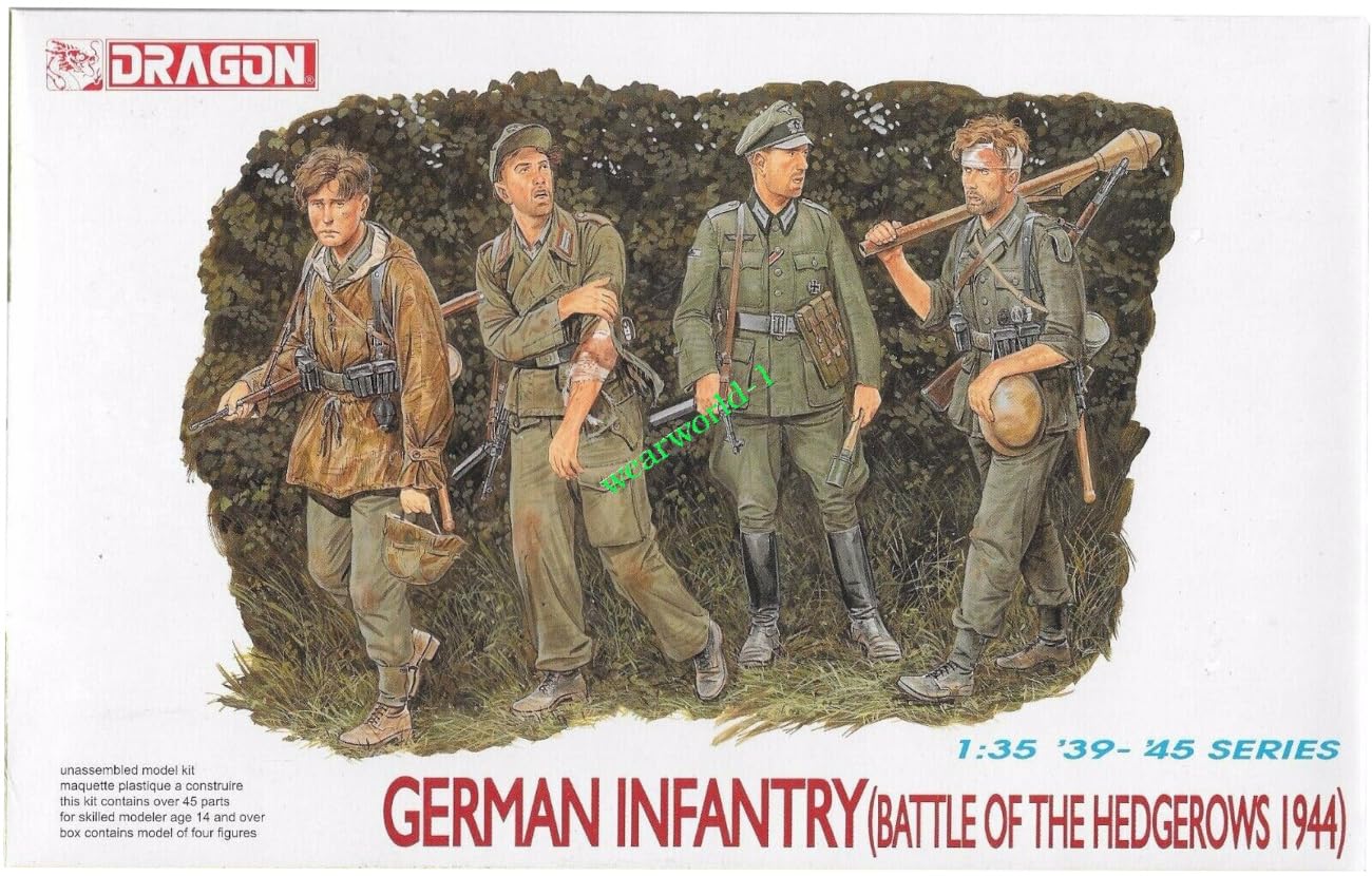 Platz Dragon WW2 German Army Infantry Battle of Hedgerow 1944 Plastic Model DR6025 1/35
Platz Dragon WW2 German Army Infantry Battle of Hedgerow 1944 Plastic Model DR6025 1/35