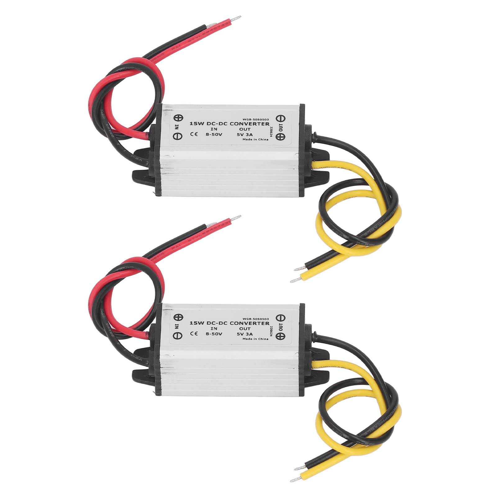 2 шт. Понижувальний перетворювач напруги DC 8Регулятор напруги 50 В до 5 В 3 А 15 Вт для автомобіля, корабля, яхти, залізниці
2 шт. Понижувальний перетворювач напруги DC 8Регулятор напруги 50 В до 5 В 3 А 15 Вт для автомобіля, корабля, яхти, залізниці