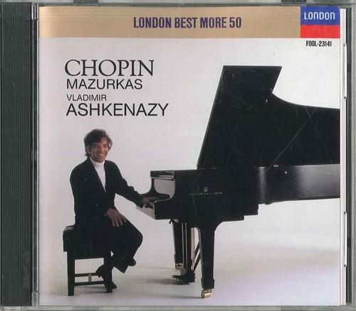 CD VLADIMIR ASHKENAZY - Chopin Mazurkas FOOL23141 LONDON 1990 Japan Classical Used
CD VLADIMIR ASHKENAZY - Chopin Mazurkas FOOL23141 LONDON 1990 Japan Classical Used