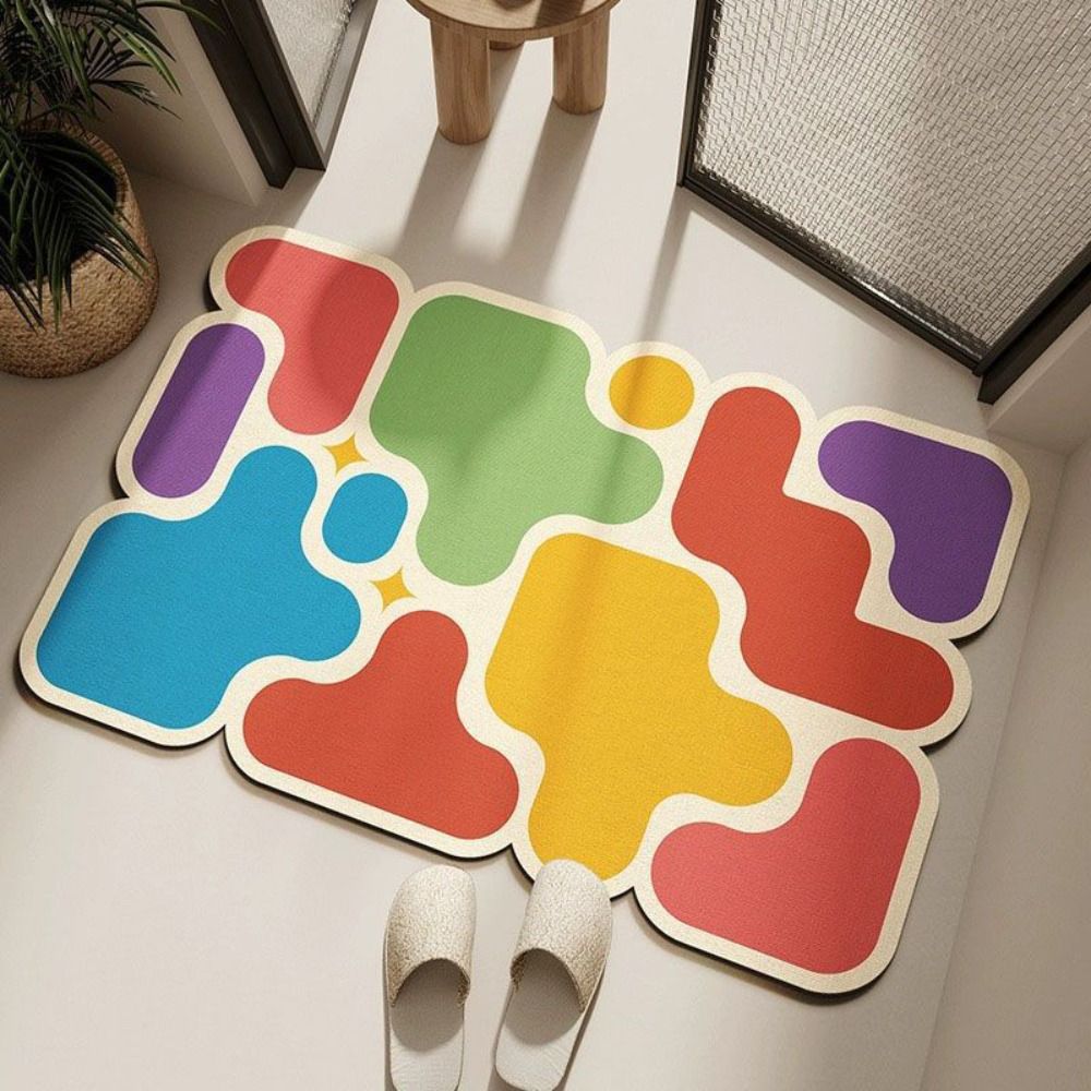 Puzzle Geometric Patterns Bathroom Mats Non-slip Bathroom Door Mat Creative Bathroom Rug Home Style 6
Puzzle Geometric Patterns Bathroom Mats Non-slip Bathroom Door Mat Creative Bathroom Rug Home Style 6
