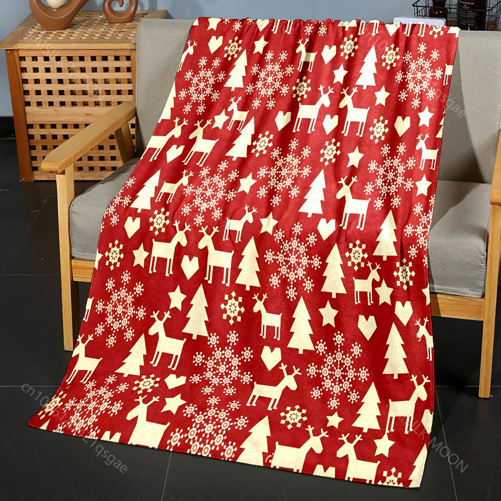 Reindeer, Trees, Snowflakes, Hearts. Pattern Blanket Flannel Material Soft Warm for All Seasons, Home Outdoor Camping Picnics RV 75x90cm
Reindeer, Trees, Snowflakes, Hearts. Pattern Blanket Flannel Material Soft Warm for All Seasons, Home Outdoor Camping Picnics RV 75x90cm