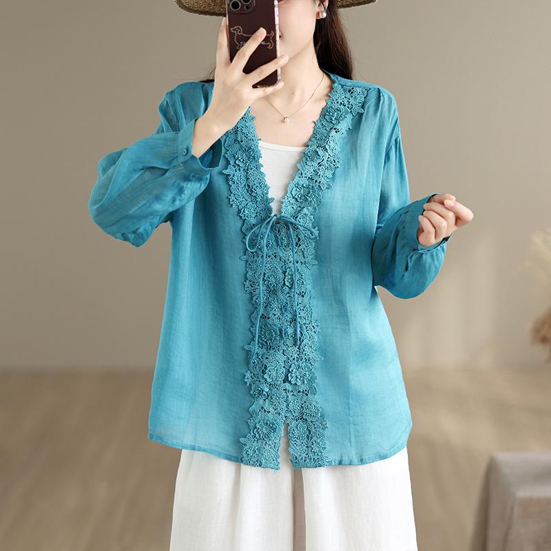 DIMANAF 2026 Plus Size Summer Women Blouse Shirts Tunic Oversize Loose Casual Lace Lady Tops Cotton Linen Elegant Lady 2XL peacock синього кольору
DIMANAF 2026 Plus Size Summer Women Blouse Shirts Tunic Oversize Loose Casual Lace Lady Tops Cotton Linen Elegant Lady 2XL peacock синього кольору