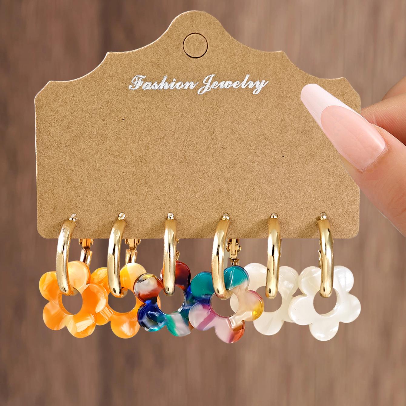 New Colorful Sequin Five Flower Pendant Earrings Set Niche Design Elegant Flower Acrylic Metal Women s Earrings Gift
New Colorful Sequin Five Flower Pendant Earrings Set Niche Design Elegant Flower Acrylic Metal Women s Earrings Gift