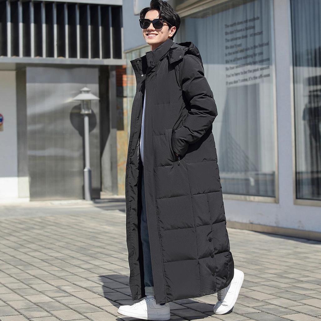 Medium and long cotton-padded clothes men s over-the-knee hooded cotton-padded clothes trend winter thickened and extended coat 4XL
Medium and long cotton-padded clothes men s over-the-knee hooded cotton-padded clothes trend winter thickened and extended coat 4XL