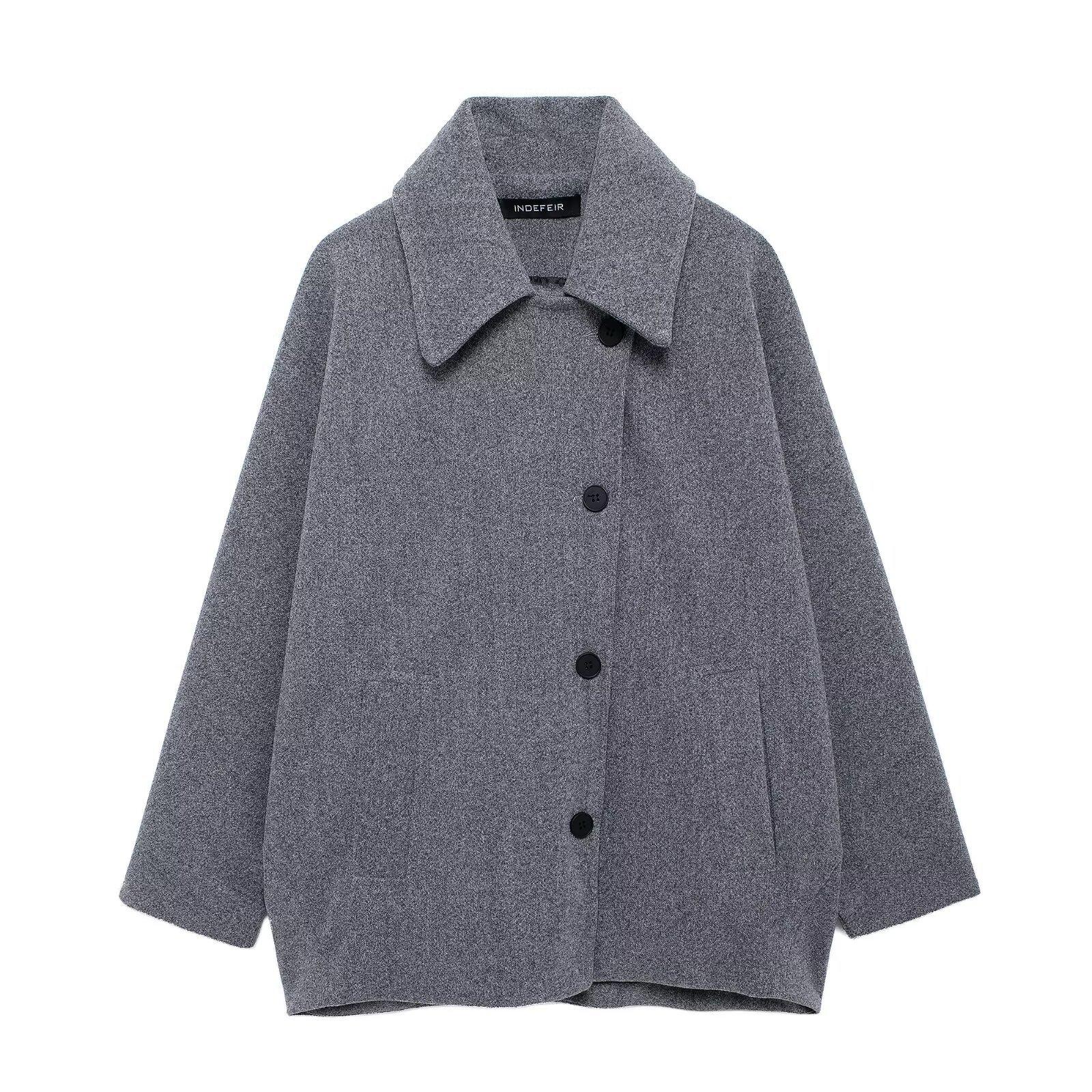 Европейское и американское осенне-зимнее женское ретро-пальто с лацканами, свободное меховое пальто XS серый
Европейское и американское осенне-зимнее женское ретро-пальто с лацканами, свободное меховое пальто XS серый