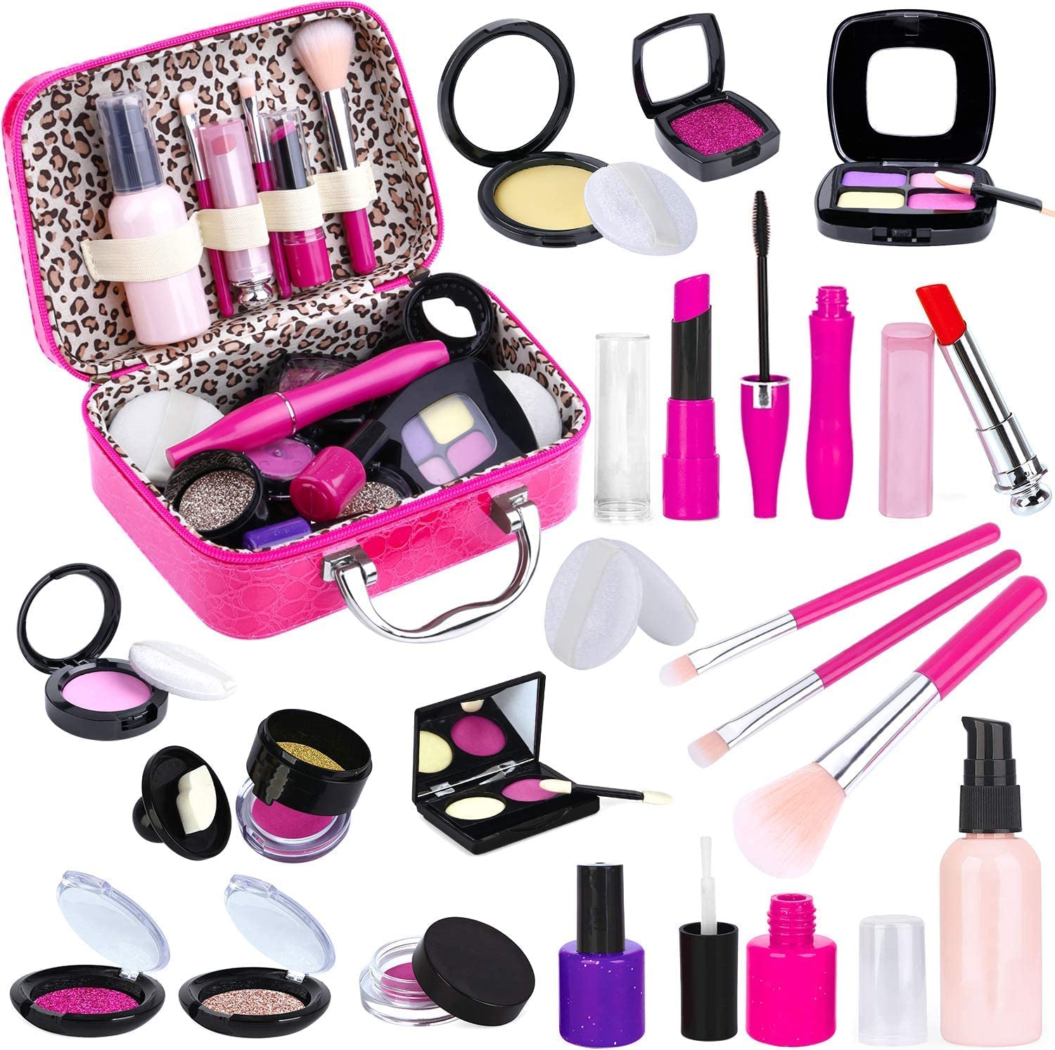 Kids Pretend Play Makeup Set - with Cosmetic Bag for Birthday Christmas, Toy Makeup Set for Toddler, Little Girls Age 3+(Not Real Makeup) Pretend Makeup Kit - 1 PACK
Kids Pretend Play Makeup Set - with Cosmetic Bag for Birthday Christmas, Toy Makeup Set for Toddler, Little Girls Age 3+(Not Real Makeup) Pretend Makeup Kit - 1 PACK