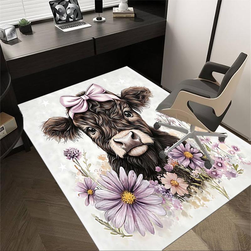 1PC cow flowers Non-Slip Floor Carpet Compatible for Office&Living Room&Dining room - Flat-Weave Machine- Soft & Pattern-E294 60cm by 90cm
1PC cow flowers Non-Slip Floor Carpet Compatible for Office&Living Room&Dining room - Flat-Weave Machine- Soft & Pattern-E294 60cm by 90cm