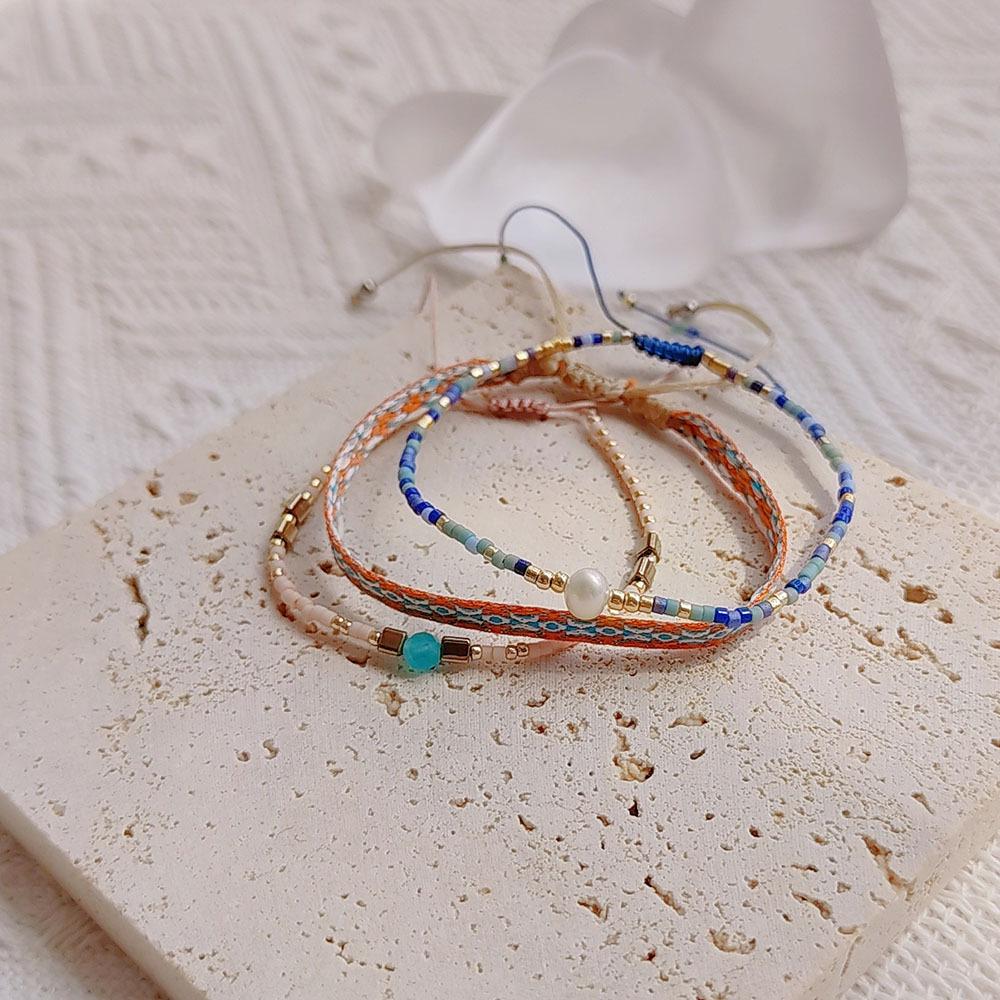 Hand-Woven Miyuki Rice Bead Bracelet with Natural Pearls & Gemstones for Women - Layered Ins Style
Hand-Woven Miyuki Rice Bead Bracelet with Natural Pearls & Gemstones for Women - Layered Ins Style