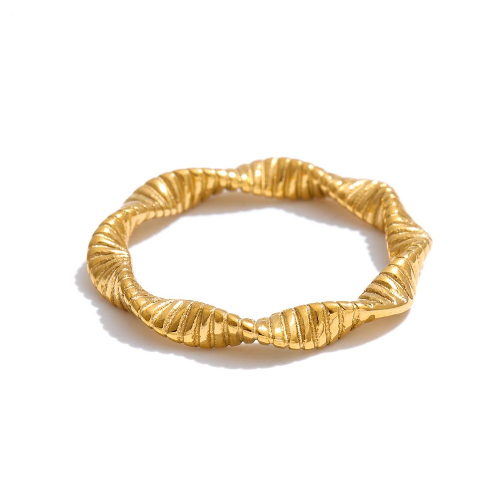 Yhpup Size 678 Stainless Steel Twisted Thin Ring 18K PVD Plated Distinctive Minimalist Lightweight Daily Wear Jewelry Wholesale 6
Yhpup Size 678 Stainless Steel Twisted Thin Ring 18K PVD Plated Distinctive Minimalist Lightweight Daily Wear Jewelry Wholesale 6