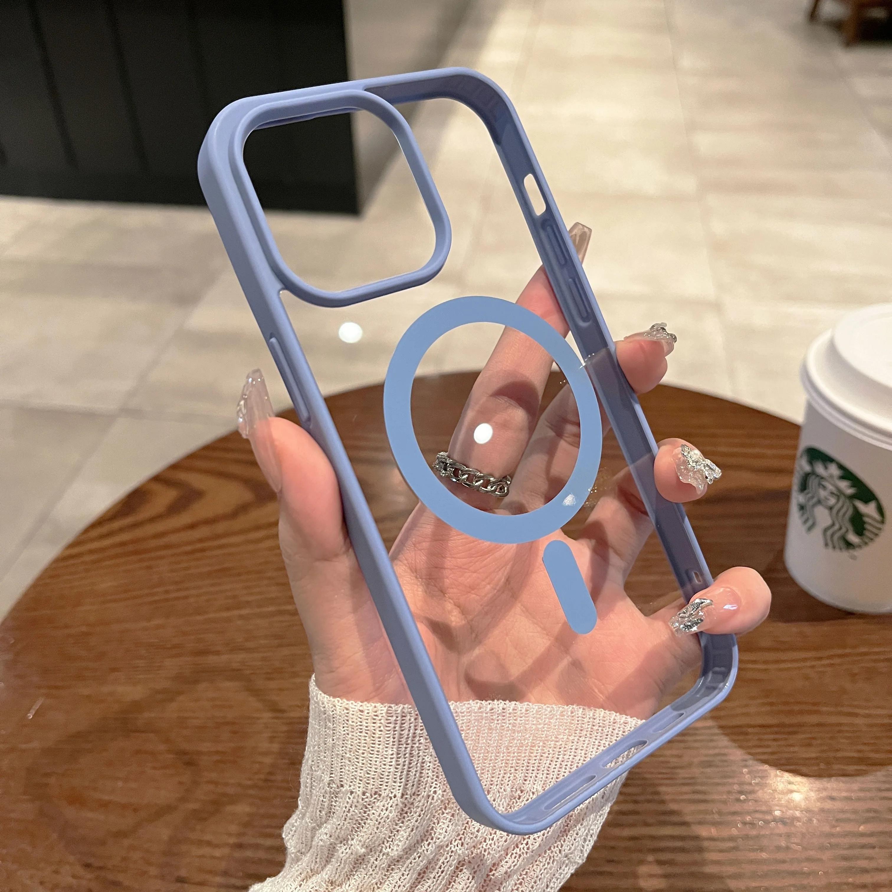 Luxury Wireless Charge Magsafe Transparent Case For iPhone 17 16 15 14 13 12 11 Pro Max Plus Magnetic Bumper Cases Cover For iPhone 17pro max небо синє кольору
Luxury Wireless Charge Magsafe Transparent Case For iPhone 17 16 15 14 13 12 11 Pro Max Plus Magnetic Bumper Cases Cover For iPhone 17pro max небо синє кольору