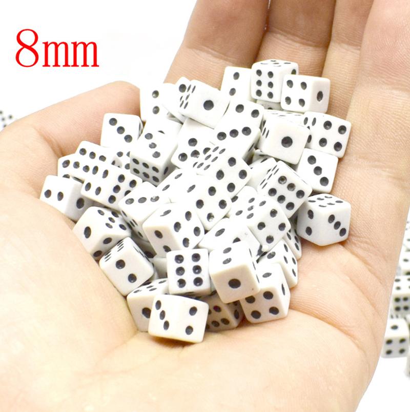 50Pcs 8*8*8MM Super Mini Small Dice Black and White 6 Sided Right-angle Dice Type A 
50Pcs 8*8*8MM Super Mini Small Dice Black and White 6 Sided Right-angle Dice Type A