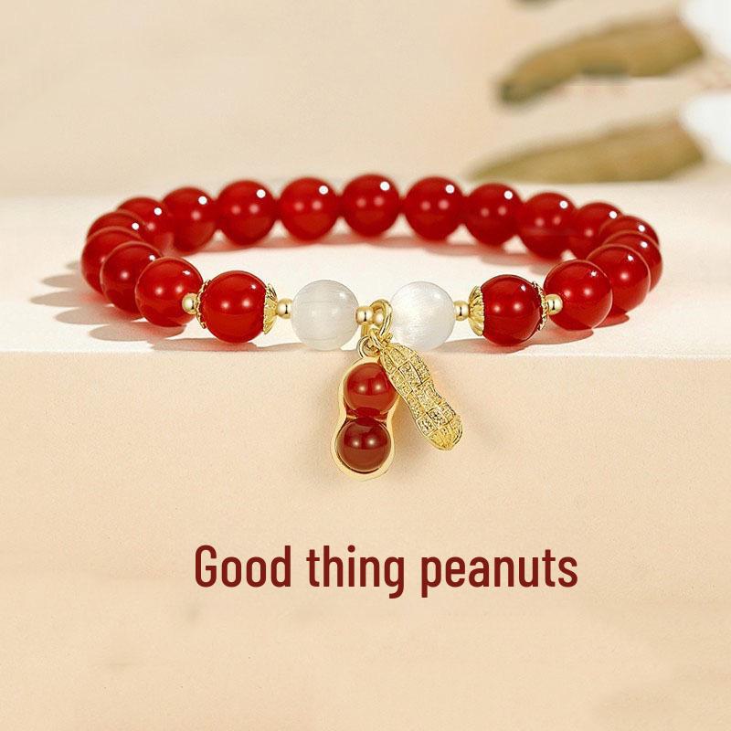 Red Agate Peanut Bracelet for Women - Stylish All-Match Accessory for Girlfriends and Students
Red Agate Peanut Bracelet for Women - Stylish All-Match Accessory for Girlfriends and Students