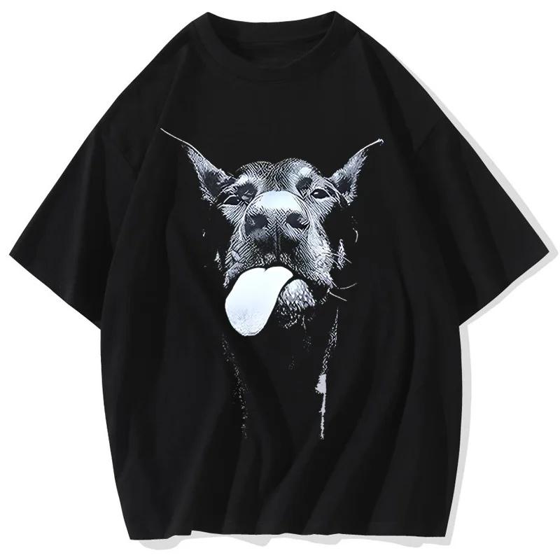 Men Gothic Letter Dog Printed TShirt Hip Hop Streetwear Punk Summer Vintage Washed Oversized T Shirts Tops men clothing S
Men Gothic Letter Dog Printed TShirt Hip Hop Streetwear Punk Summer Vintage Washed Oversized T Shirts Tops men clothing S