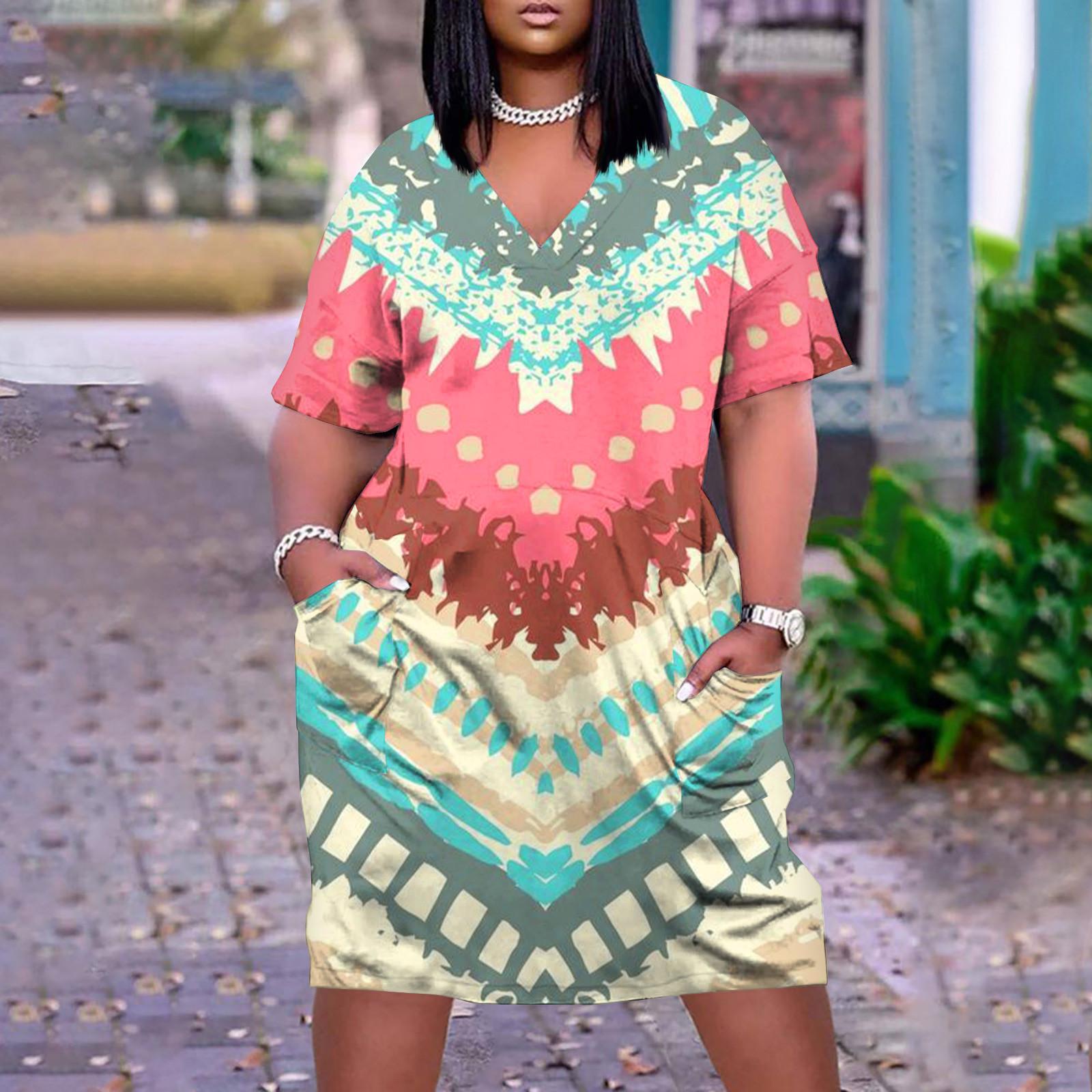 Женское повседневное свободное платье с карманами и карманами с большим V-образным вырезом и короткими рукавами XL
Женское повседневное свободное платье с карманами и карманами с большим V-образным вырезом и короткими рукавами XL