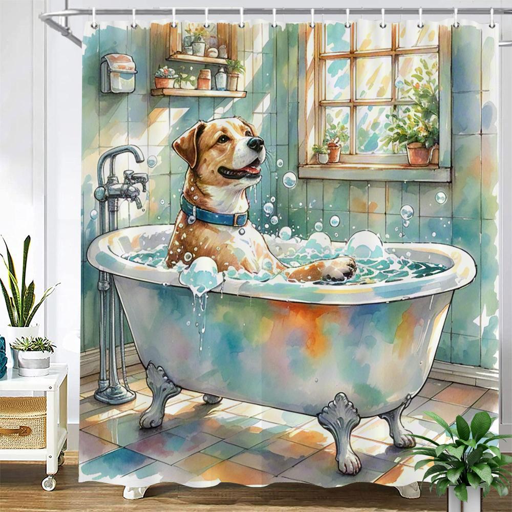 Funny Cat, Dog Shower Curtains With Hooks Home Decoration For Funny Bath Animal Bathroom Curtain Polyester Fabric Bath Curtain W60H190(CM)-1 Pcs
Funny Cat, Dog Shower Curtains With Hooks Home Decoration For Funny Bath Animal Bathroom Curtain Polyester Fabric Bath Curtain W60H190(CM)-1 Pcs