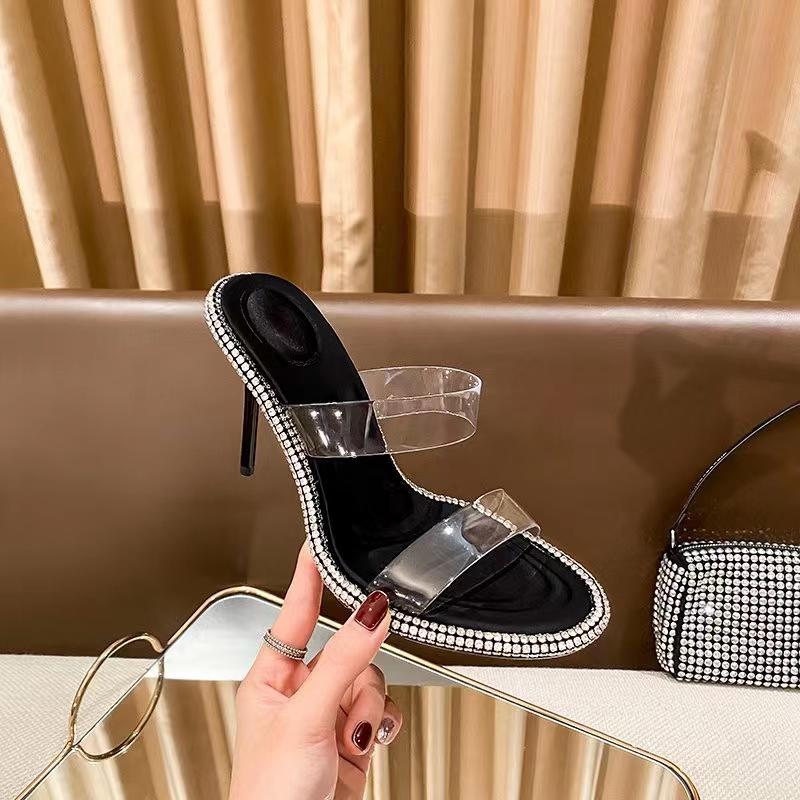 2024 New Crystal Transparent PVC Rhinestone Sandals Women High Heel Stilettos Sexy Party Summer Shoes Peep Toe Women Pumps
2024 New Crystal Transparent PVC Rhinestone Sandals Women High Heel Stilettos Sexy Party Summer Shoes Peep Toe Women Pumps