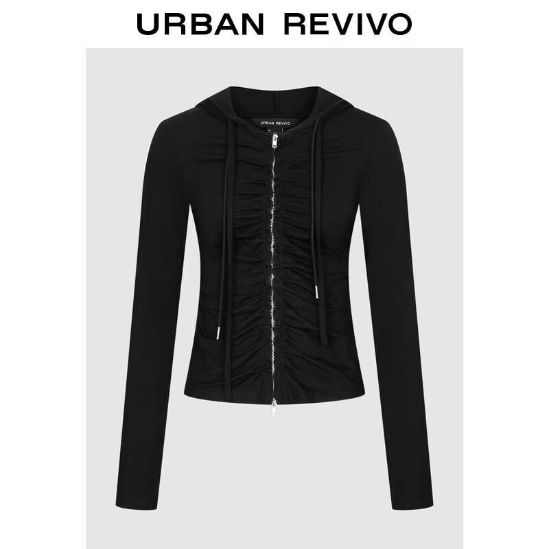 UR Women s Ruffled Pleated Hooded Short Coat L
UR Women s Ruffled Pleated Hooded Short Coat L