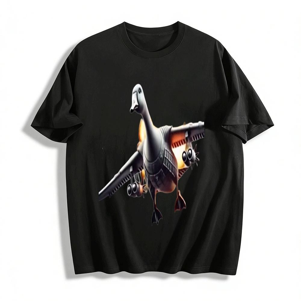 Mechanical Duck Print Casual Short Sleeve T-Shirt Pure cotton T-shirt XXS
Mechanical Duck Print Casual Short Sleeve T-Shirt Pure cotton T-shirt XXS