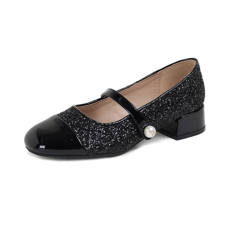 AK-Sparkling Sequins Banquet Small Fragrant Style Square Head One Word with Thick Heel Mary Jane Single Shoes Women 43 чорний
AK-Sparkling Sequins Banquet Small Fragrant Style Square Head One Word with Thick Heel Mary Jane Single Shoes Women 43 чорний