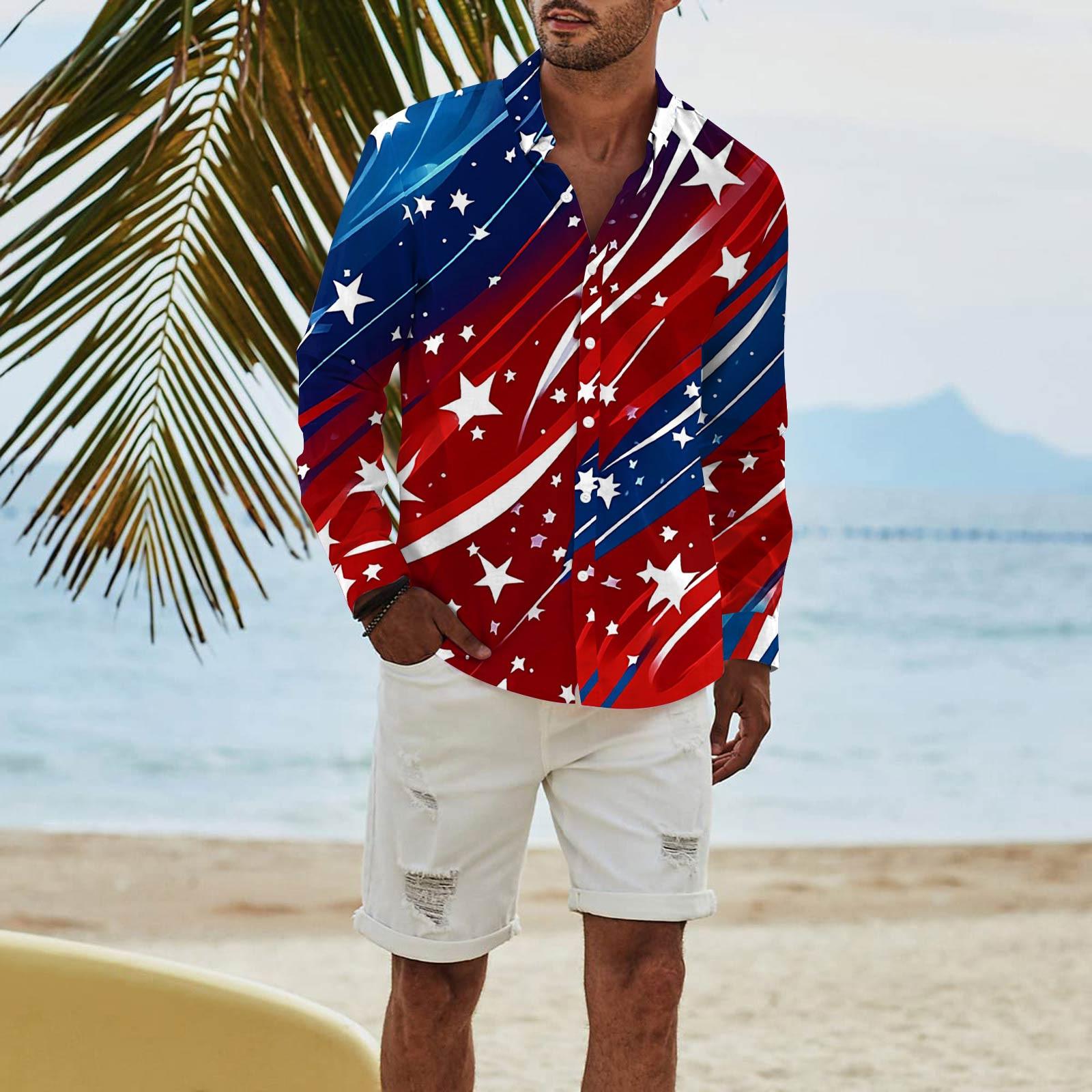 Men s Fashion Long Sleeve Independence Day Printed Casual T Shirt Button Regular Fit Shirt Top XL червоний
Men s Fashion Long Sleeve Independence Day Printed Casual T Shirt Button Regular Fit Shirt Top XL червоний