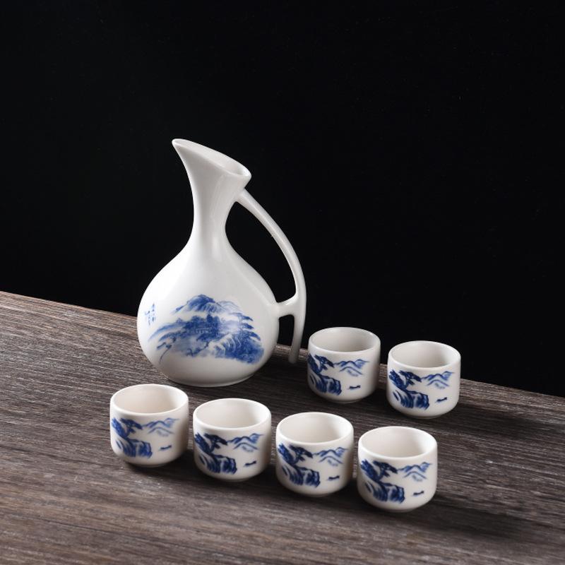 Керамический винный набор, Винный набор «Чайник-полумесяц», Один чайник на шесть чашек, Диспенсер для вина байцзю, Рюмка для крепкого вина, Система
Керамический винный набор, Винный набор «Чайник-полумесяц», Один чайник на шесть чашек, Диспенсер для вина байцзю, Рюмка для крепкого вина, Система