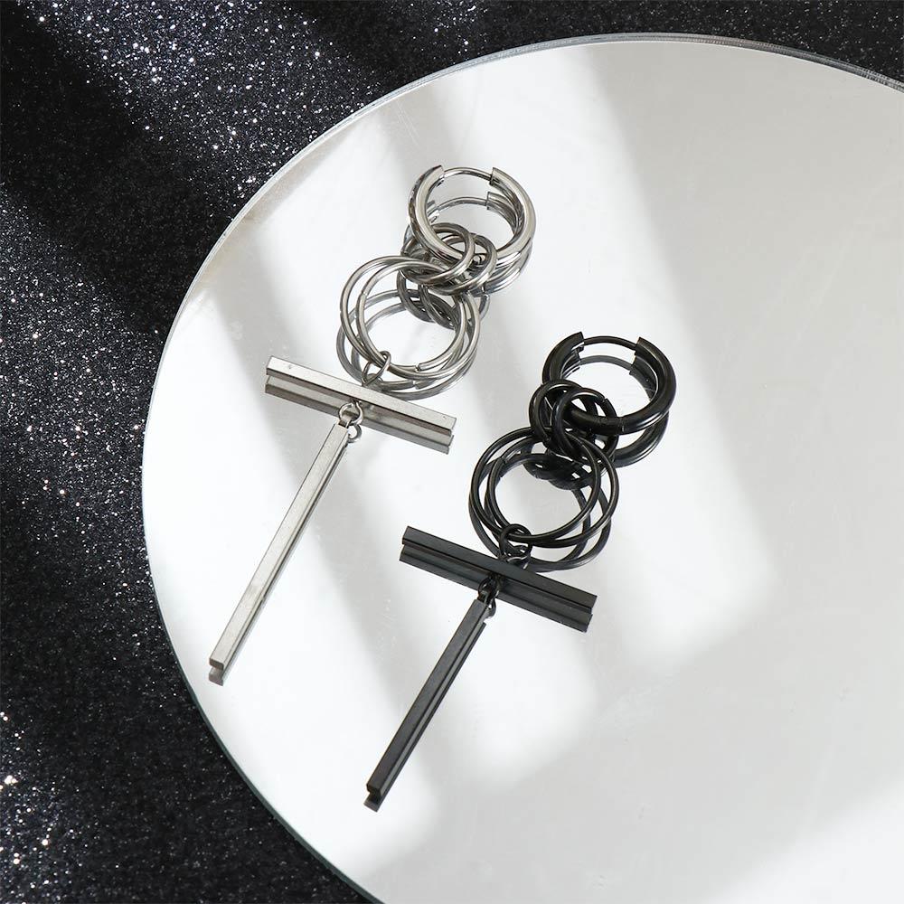Fashion Jewelry Korean Style Ear Clip Cross Pendant Hoop Earring Dangle Earrings Men Earrings steel-Hoop earring
Fashion Jewelry Korean Style Ear Clip Cross Pendant Hoop Earring Dangle Earrings Men Earrings steel-Hoop earring