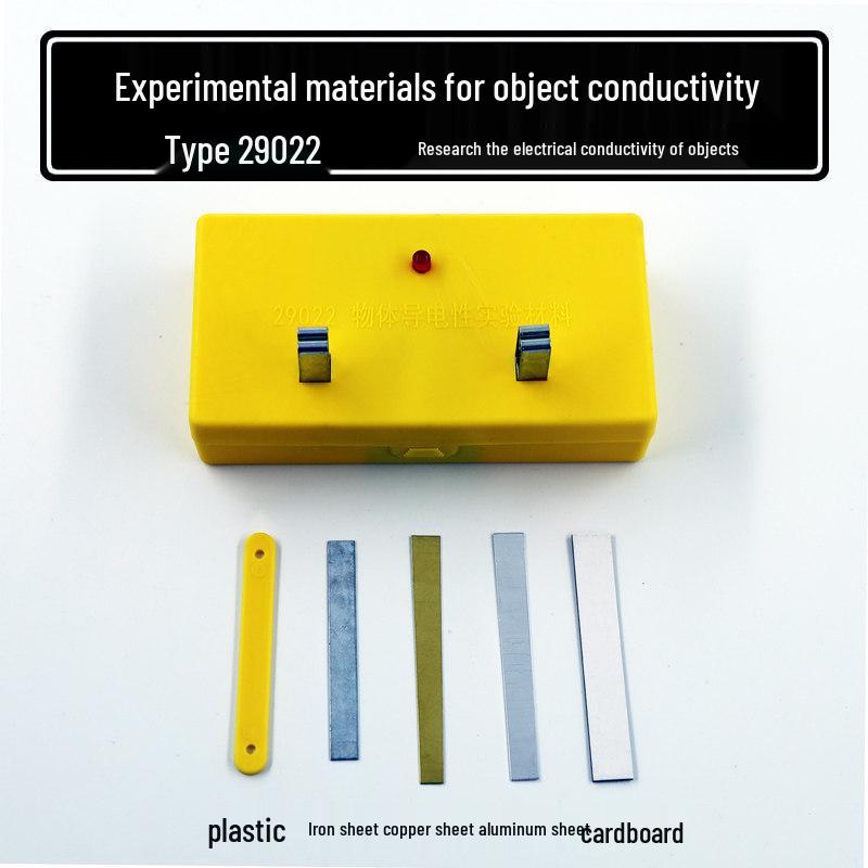 Electrical Conductivity Experiment Kit: Iron, Aluminum, Plastic, Cardboard, Sheet
Electrical Conductivity Experiment Kit: Iron, Aluminum, Plastic, Cardboard, Sheet