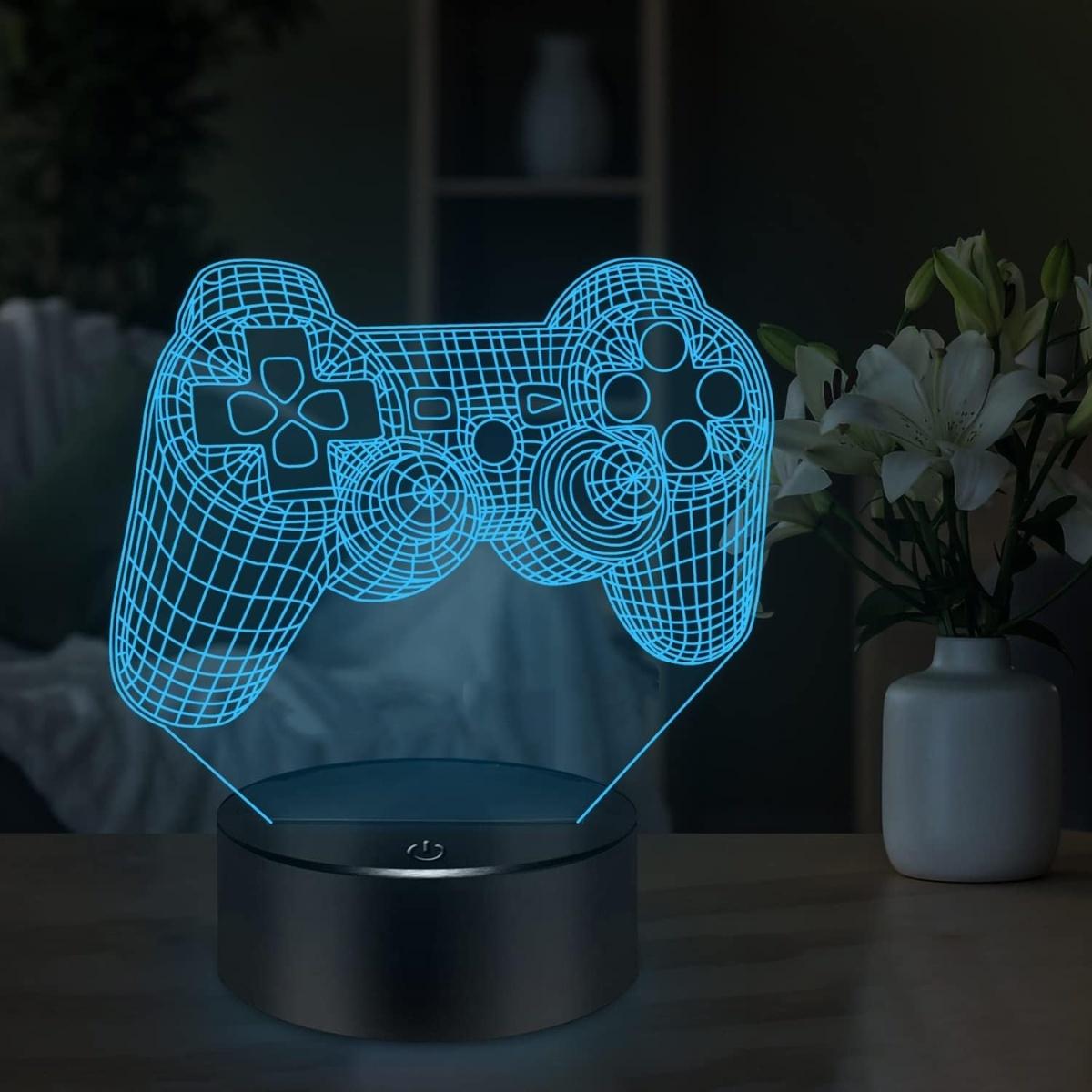 Современный игровой контроллер со светодиодной ночной подсветкой, работающий от USB, настольная лампа для спальни, подарок на день рождения геймеру, освещение и декор black
Современный игровой контроллер со светодиодной ночной подсветкой, работающий от USB, настольная лампа для спальни, подарок на день рождения геймеру, освещение и декор black