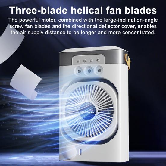 Portable Air Conditioner Desk Cooling Fan with Colorful Lights Strong Airflow Low Noise Table Spray Fan with Water Tank білий
Portable Air Conditioner Desk Cooling Fan with Colorful Lights Strong Airflow Low Noise Table Spray Fan with Water Tank білий
