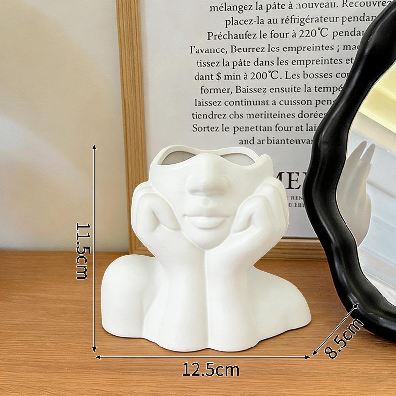White Vinyl Face Vase Boho Minimalism Decorative Modern Nordic Flower Vases for Home Living Room Office Book Shelf Decor
White Vinyl Face Vase Boho Minimalism Decorative Modern Nordic Flower Vases for Home Living Room Office Book Shelf Decor