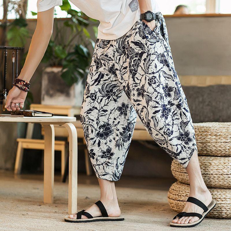 Harajuku Summer Loose Calf Length Casual Pants Men Wide Leg Cotton Linen Printing Baggy Pants Oversize Men s Trousers S
Harajuku Summer Loose Calf Length Casual Pants Men Wide Leg Cotton Linen Printing Baggy Pants Oversize Men s Trousers S