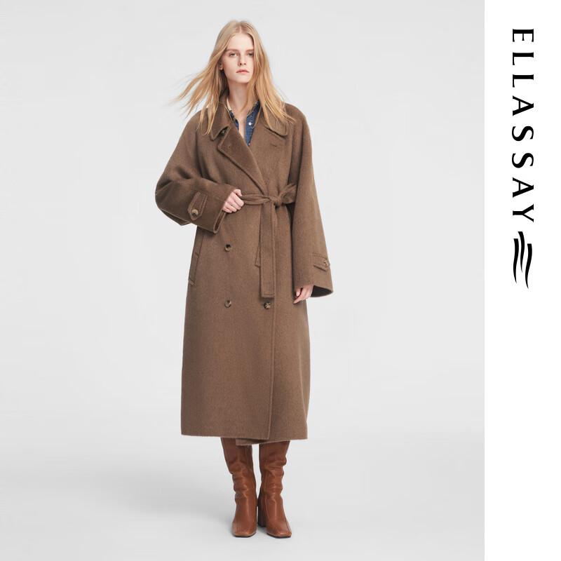 ELLASSAY Women s Double-Breasted Wool Blend Long Coat M
ELLASSAY Women s Double-Breasted Wool Blend Long Coat M
