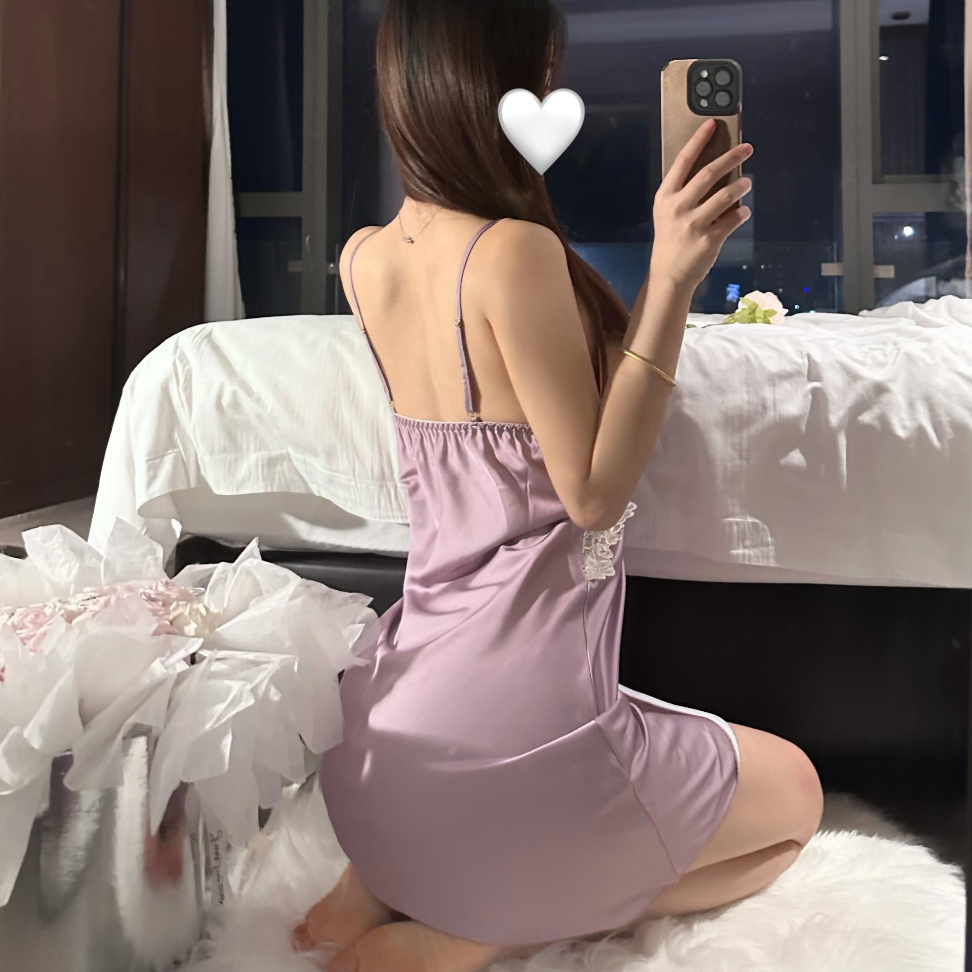 Sexy sexy pajamas women s suspenders, sexy backless pajamas, pure lust lace pajamas, advanced sense with chest pads Average size
Sexy sexy pajamas women s suspenders, sexy backless pajamas, pure lust lace pajamas, advanced sense with chest pads Average size