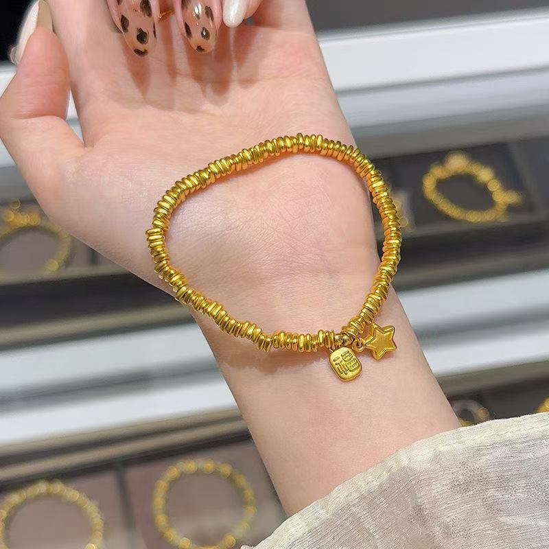 Винтажный золотой браслет-переплетение звезд Нафу, женский новый китайский стиль, сломанный на несколько лянов, простой браслет, партия
Винтажный золотой браслет-переплетение звезд Нафу, женский новый китайский стиль, сломанный на несколько лянов, простой браслет, партия