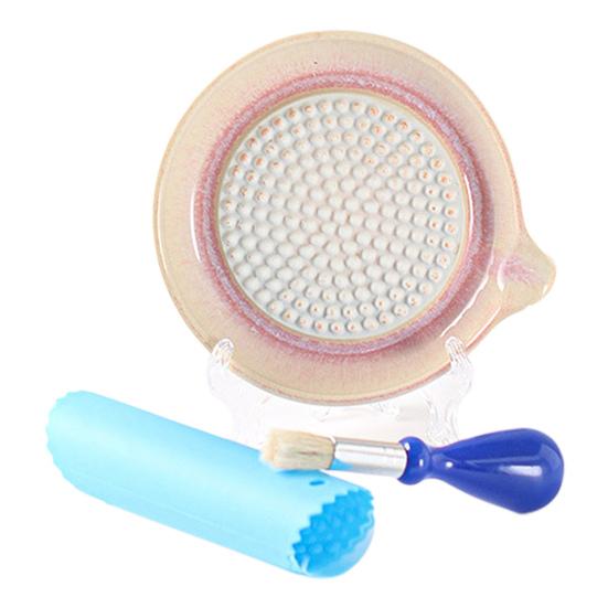 4Pcs Ceramic Grinding Disc/Peeling Tube/Brush/Display Stand Set Sharp Ridged Grater Plates for Ginger Garlic Chocolate Parmesan Cheese Turmeric Onions
4Pcs Ceramic Grinding Disc/Peeling Tube/Brush/Display Stand Set Sharp Ridged Grater Plates for Ginger Garlic Chocolate Parmesan Cheese Turmeric Onions