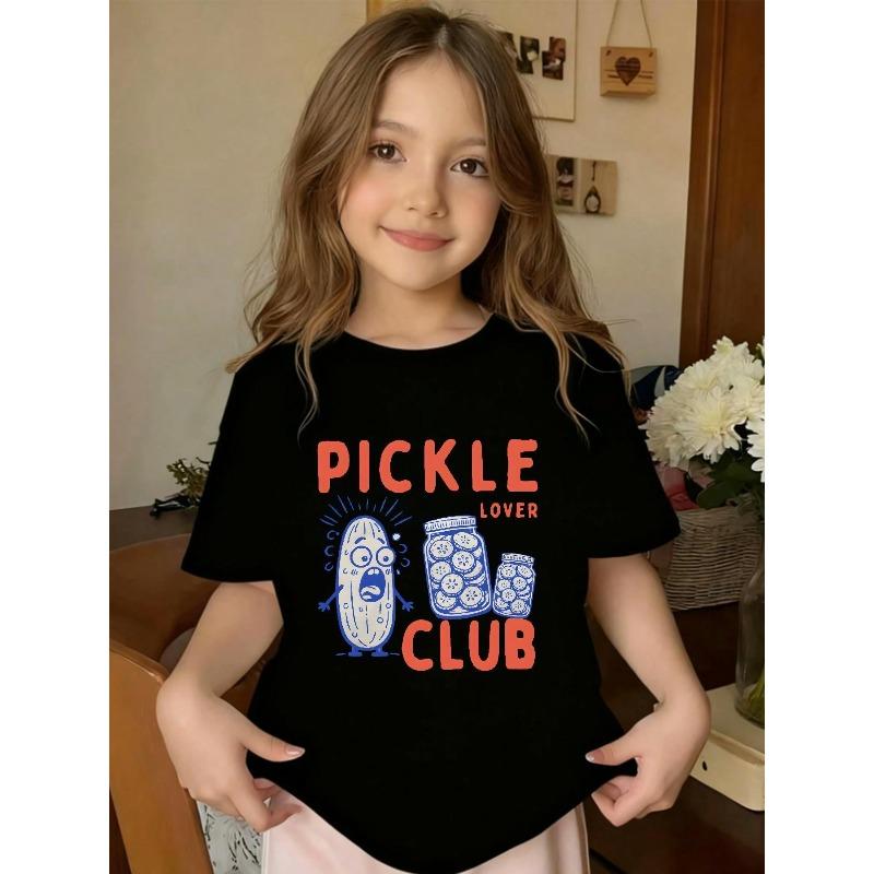 European Size Cute Pickle Club Pattern Print Summer Casual Fashion Comfortable Short-sleeve Round-neck T-shirt for Girls 98cm чёрный
European Size Cute Pickle Club Pattern Print Summer Casual Fashion Comfortable Short-sleeve Round-neck T-shirt for Girls 98cm чёрный