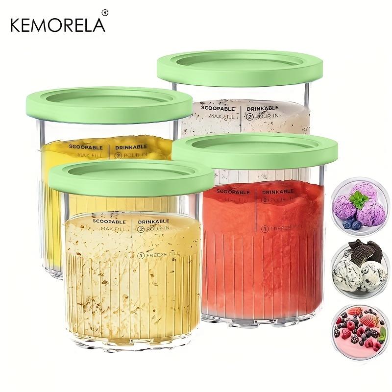 KEMORELA 4 шт. Стаканчики та кришки Creami для Ninja, для NC501 NC500 Контейнери для вершкового морозива, Стаканчики, Банки, Набори банок, Смузі
KEMORELA 4 шт. Стаканчики та кришки Creami для Ninja, для NC501 NC500 Контейнери для вершкового морозива, Стаканчики, Банки, Набори банок, Смузі