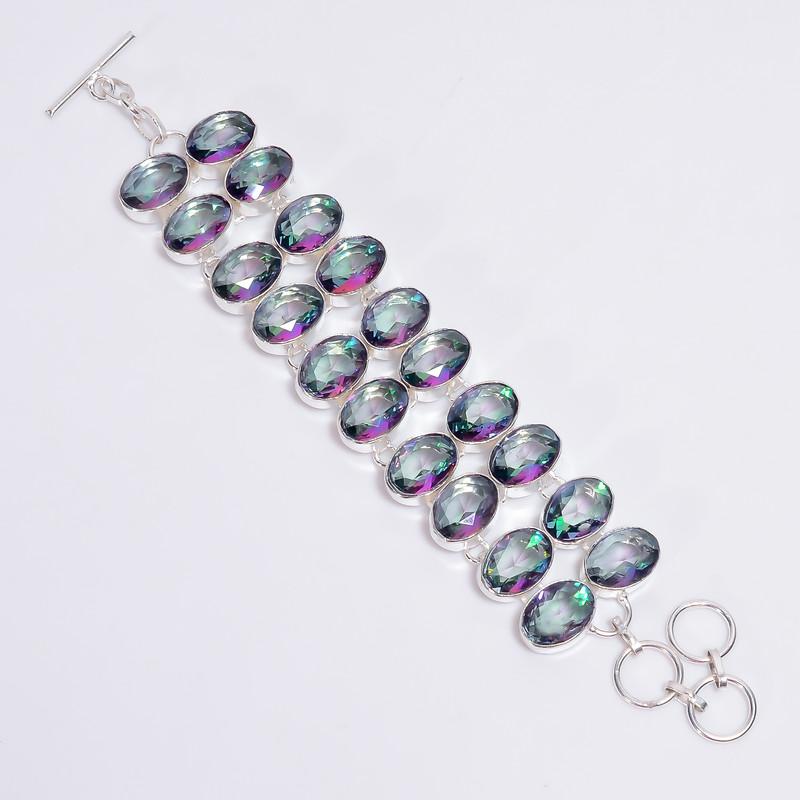 Excellent Top Grade Qualite 100% Natural Mystic Quartz Oval Shape Ethnic Style Handmade Jewelry 925 Steling Silver Bracelet 6-8 WSJ-4615 6-8 фіолетовий
Excellent Top Grade Qualite 100% Natural Mystic Quartz Oval Shape Ethnic Style Handmade Jewelry 925 Steling Silver Bracelet 6-8 WSJ-4615 6-8 фіолетовий