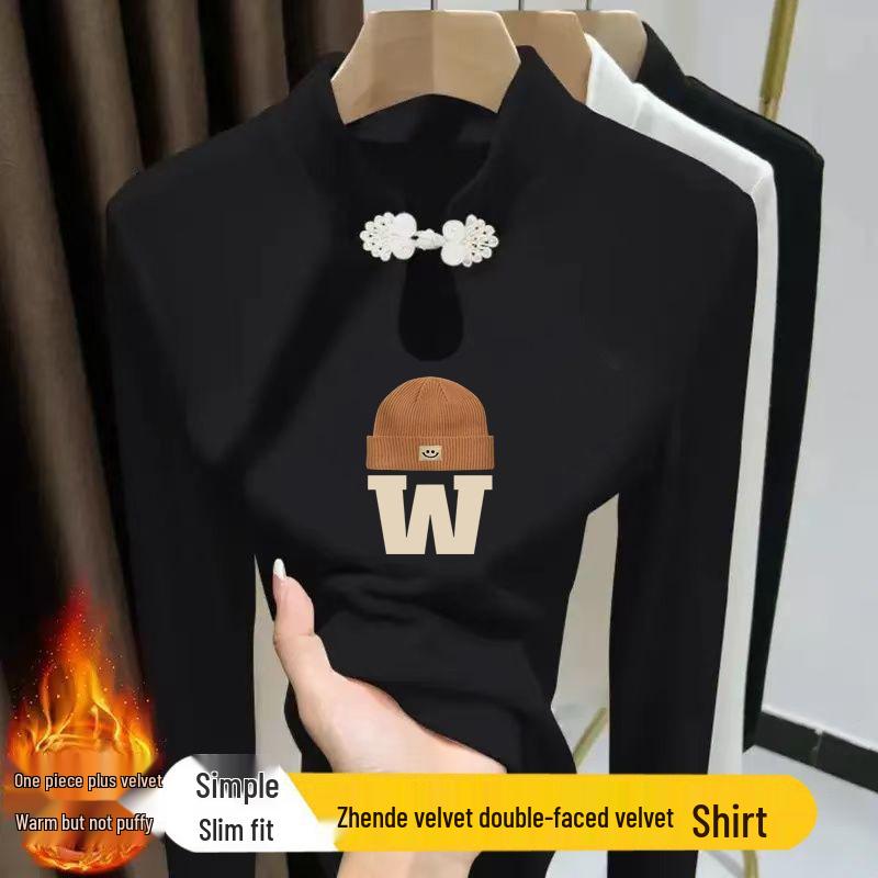 Women s Autumn Winter National Style Frog Button Stand Collar Long Sleeve T-shirt with Water Drop Print S (up to 80 jin)
Women s Autumn Winter National Style Frog Button Stand Collar Long Sleeve T-shirt with Water Drop Print S (up to 80 jin)