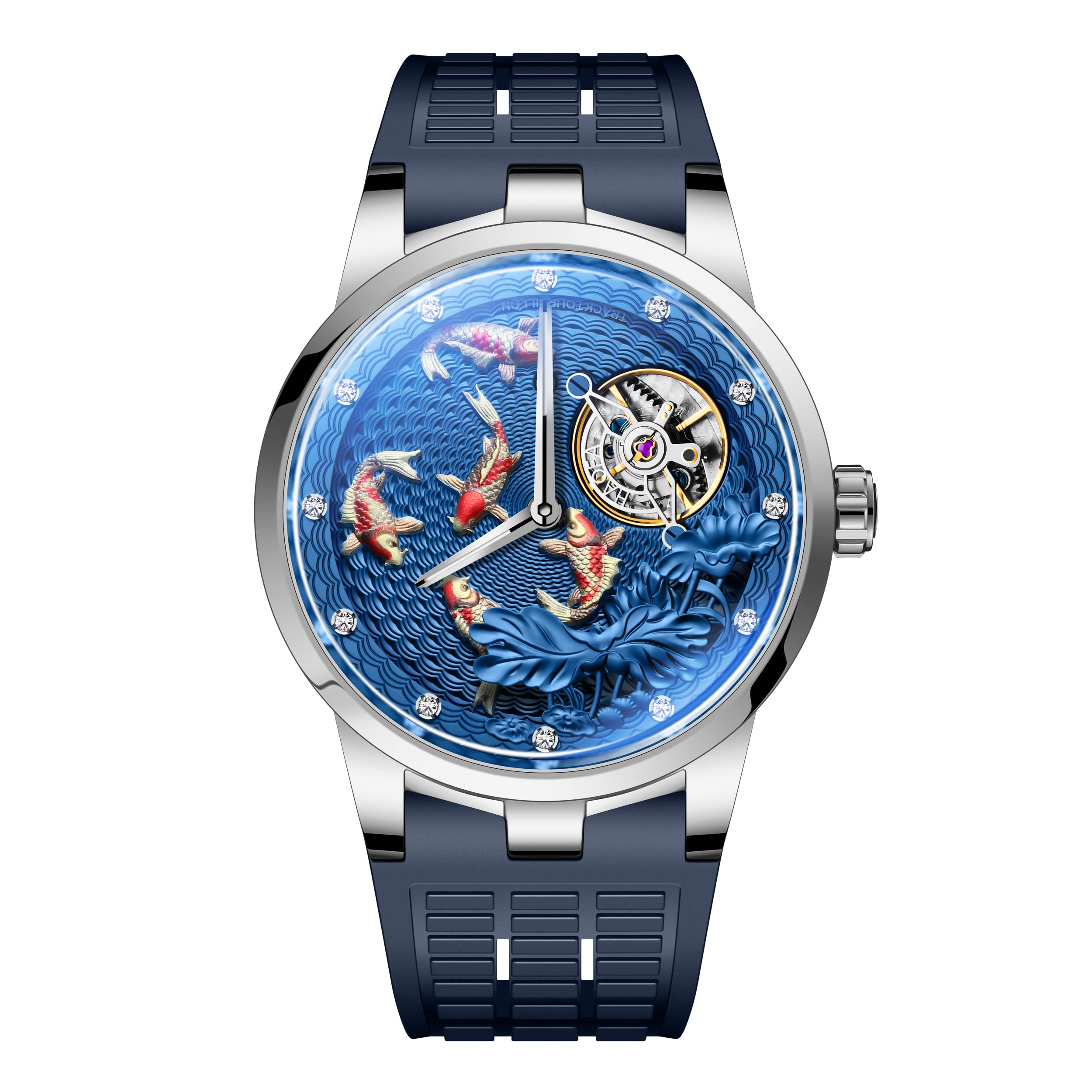 Haofa Carcel Mechanical Watch Manual Winding 3D Carp Dial Waterproof Rubber Strap Luxury Gentleman Gift for Men Men s синій
Haofa Carcel Mechanical Watch Manual Winding 3D Carp Dial Waterproof Rubber Strap Luxury Gentleman Gift for Men Men s синій