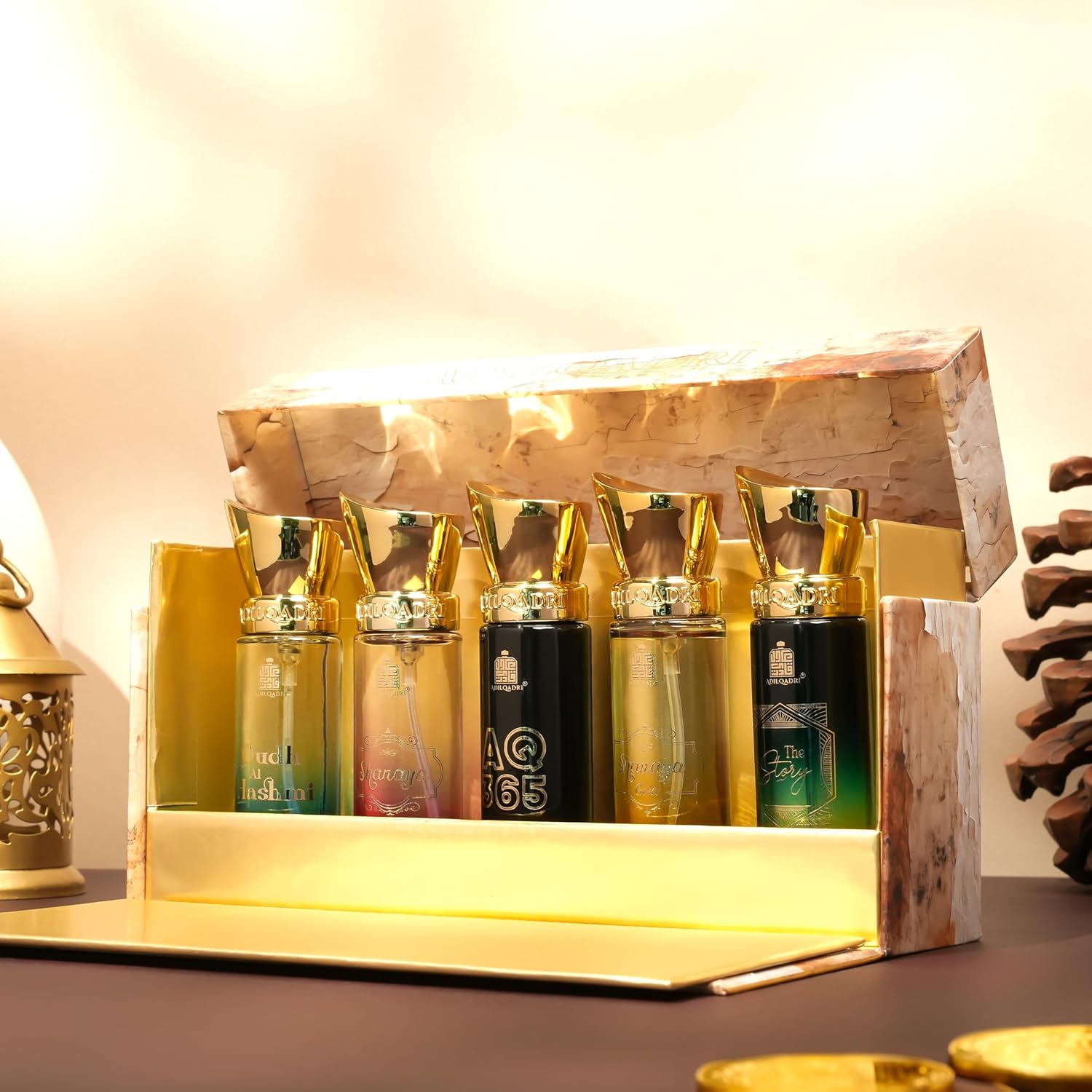 Luxury Perfume Gift Set for Men & Women | 5 x 20ML Long-Lasting Eau de Parfum | Fragrance Gift for Him & Her | Elegant Scent Collection | 100ML Sets 5 x 20ML=100 ml
Luxury Perfume Gift Set for Men & Women | 5 x 20ML Long-Lasting Eau de Parfum | Fragrance Gift for Him & Her | Elegant Scent Collection | 100ML Sets 5 x 20ML=100 ml