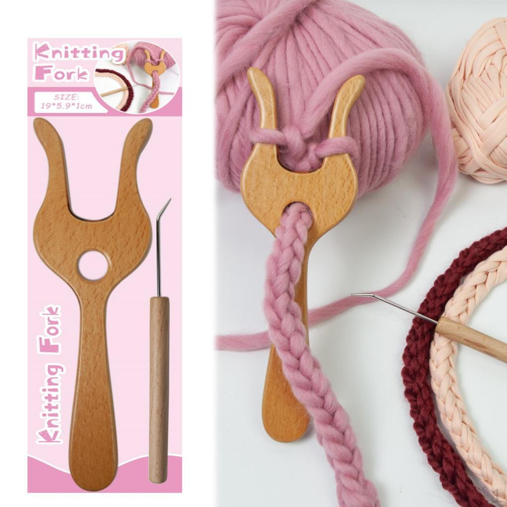 Knitting Fork and Curved Eye Pin Wooden Handicraft Cording Multifunctional DIY Craft Weaving Shuttle
Knitting Fork and Curved Eye Pin Wooden Handicraft Cording Multifunctional DIY Craft Weaving Shuttle