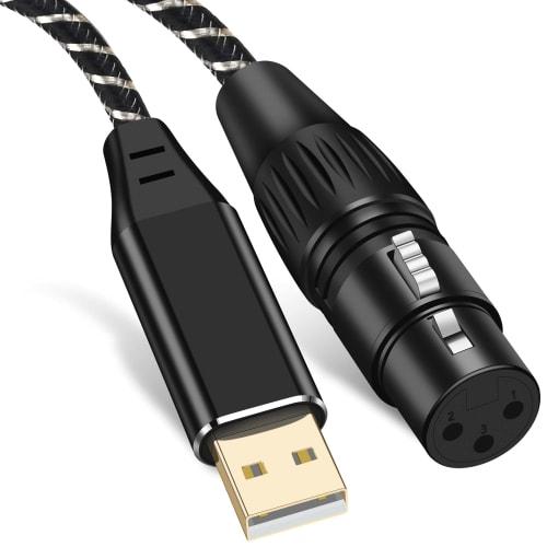 XLR USB Microphone Cable, 2M XLR Female to USB Professional Recording Audio Converter Cable, Converts Microphone to Phone (Smartphone), Laptop, Tablet
XLR USB Microphone Cable, 2M XLR Female to USB Professional Recording Audio Converter Cable, Converts Microphone to Phone (Smartphone), Laptop, Tablet