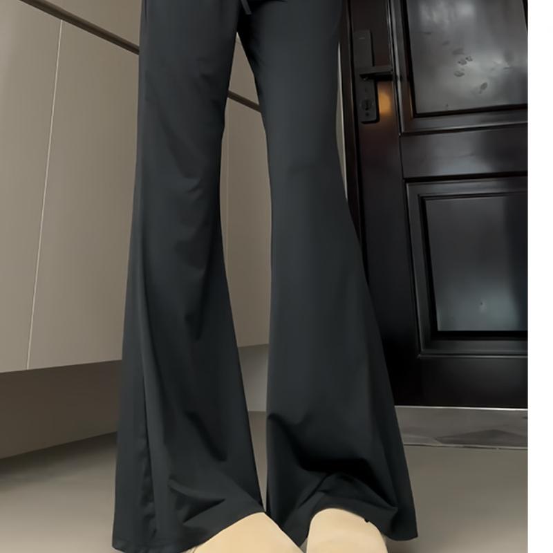 Black Micro-flare Trousers for Women In Spring and Summer Thin New High-waisted Slim Casual Small Sunscreen Ice Silk Pants XL
Black Micro-flare Trousers for Women In Spring and Summer Thin New High-waisted Slim Casual Small Sunscreen Ice Silk Pants XL