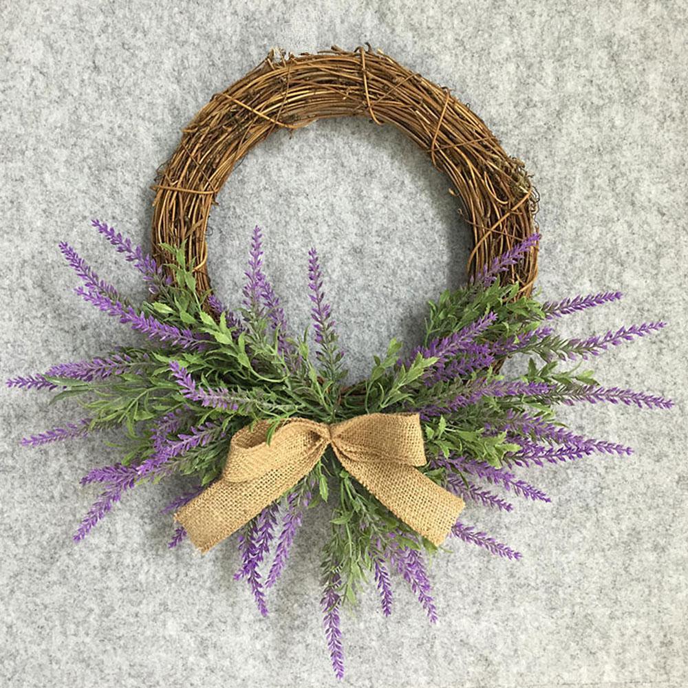 Artificial Lavender Wreath Hanging Decorative Rattan Lavender Wreath for Front Door Spring Wedding Farmhouse Porch Decor
Artificial Lavender Wreath Hanging Decorative Rattan Lavender Wreath for Front Door Spring Wedding Farmhouse Porch Decor