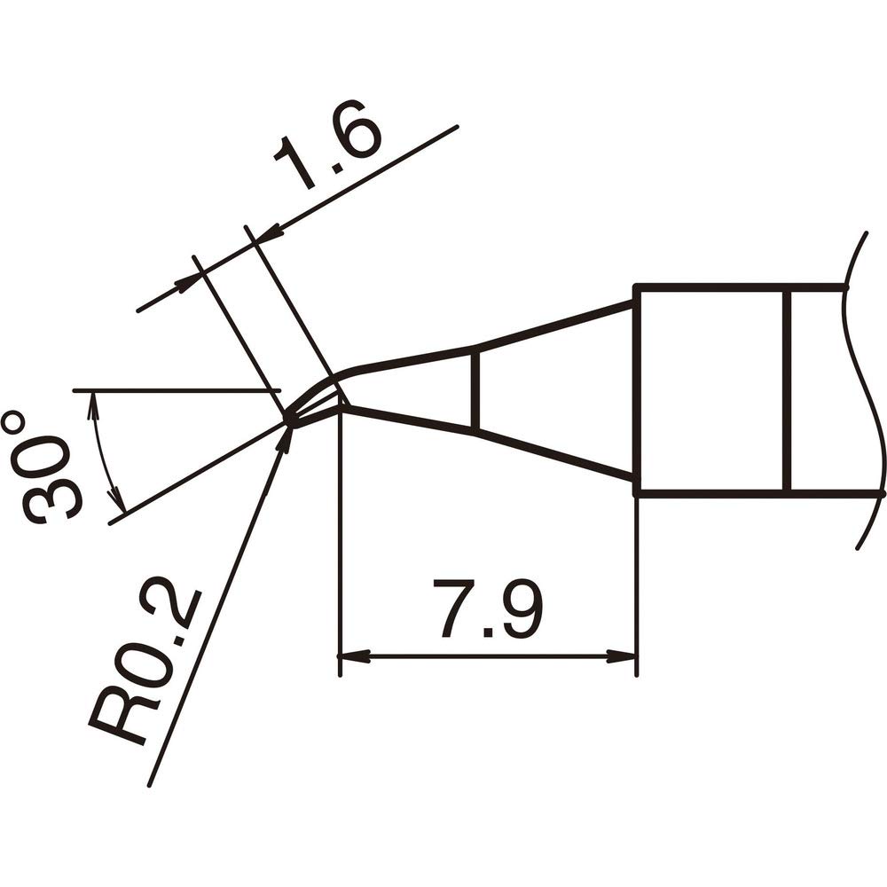 HAKKO iron tip 0.2JS type T36-JS02
HAKKO iron tip 0.2JS type T36-JS02